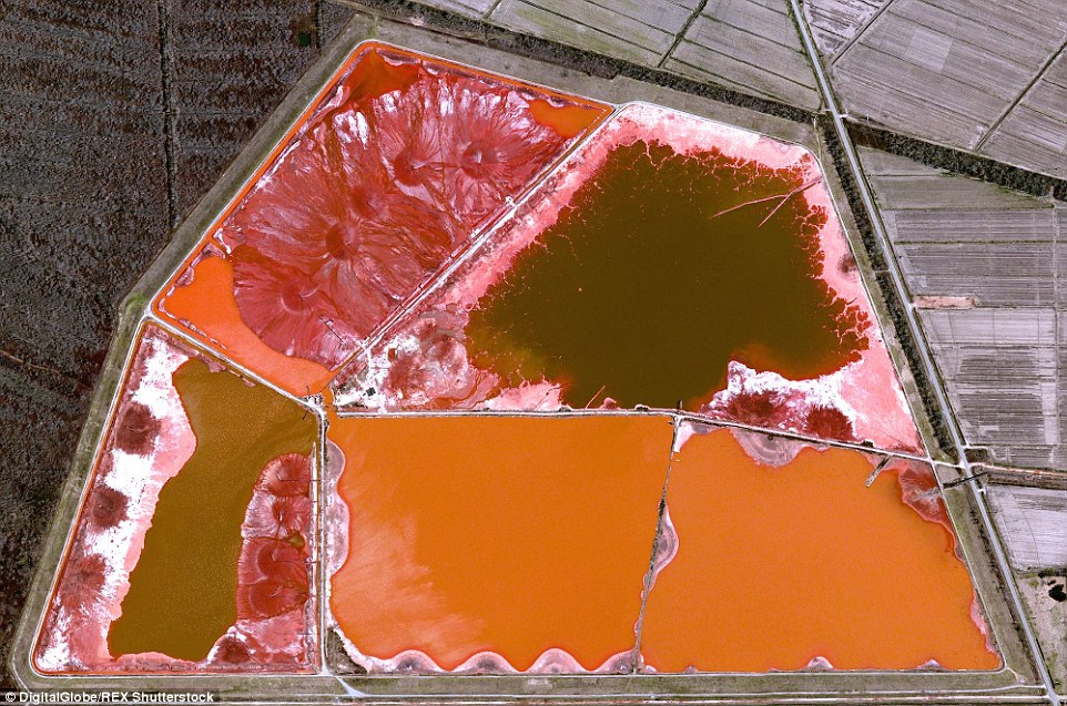 14. Aluminum toxic waste pond, Darrow, Louisiana, US