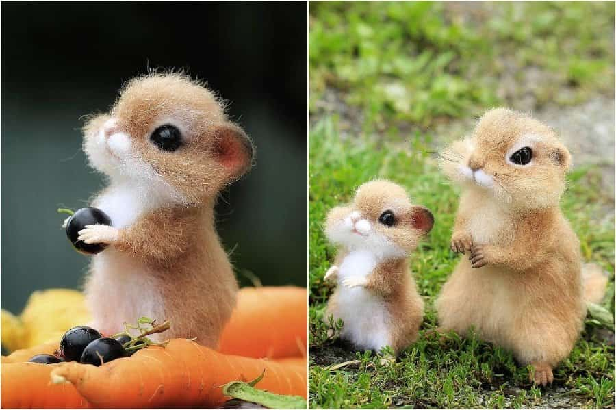 Little hamster | Super Realistic And Extra Cute Felt Animals By Russian Artist | Brain Berries