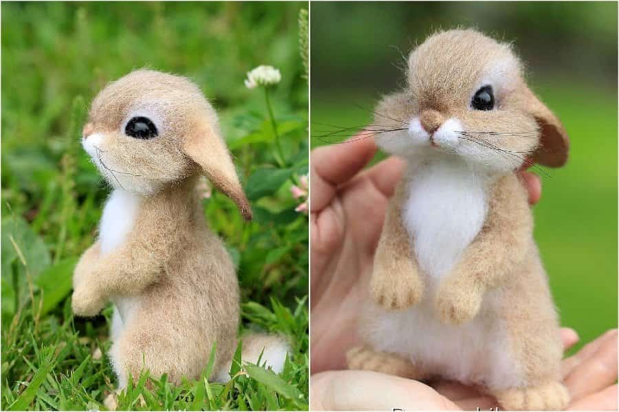  Little bunny | Super Realistic And Extra Cute Felt Animals By Russian Artist | Brain Berries