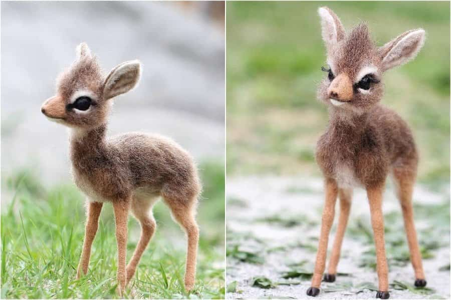 Dwarf antelope babies | Super Realistic And Extra Cute Felt Animals By Russian Artist | Brain Berries