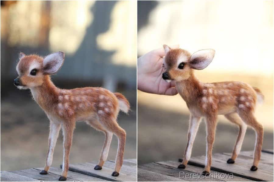 Little fawn Bambi | Super Realistic And Extra Cute Felt Animals By Russian Artist | Brain Berries